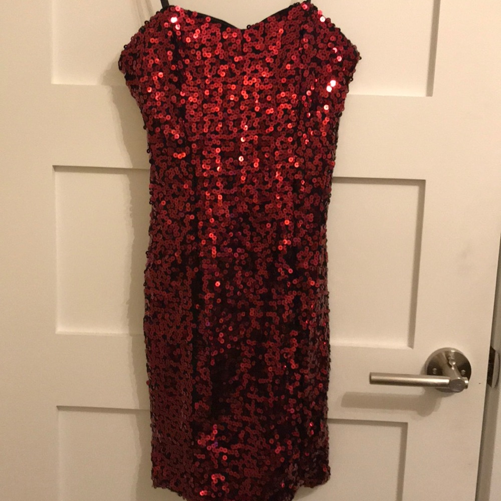 Red Sequin Dress. Size 3. Worn once